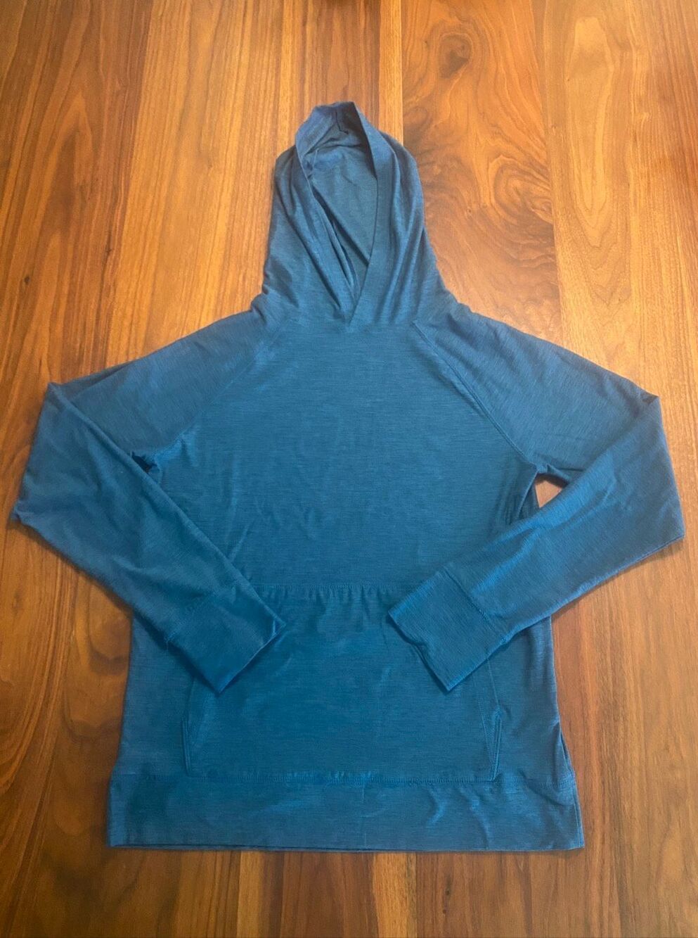 Runway Boy's Dark Blue Quick Dry Moisture Wicking Hooded Athletic Shirt Large